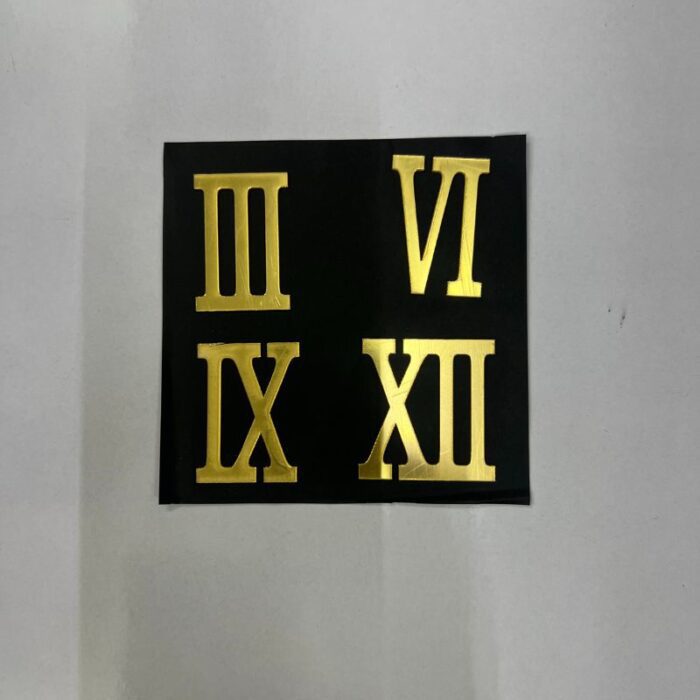 Golden Acrylic Roman Number Set Self Stick
