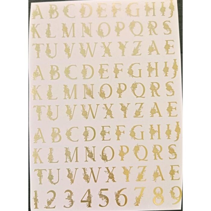 Alphabet Metal Sticker